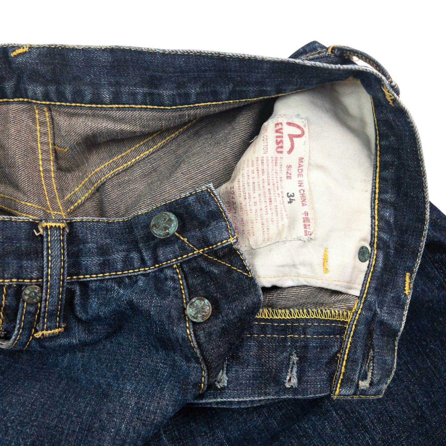 Vintage Evisu Genes Osaka Gull Japanese Denim Jeans Size W31