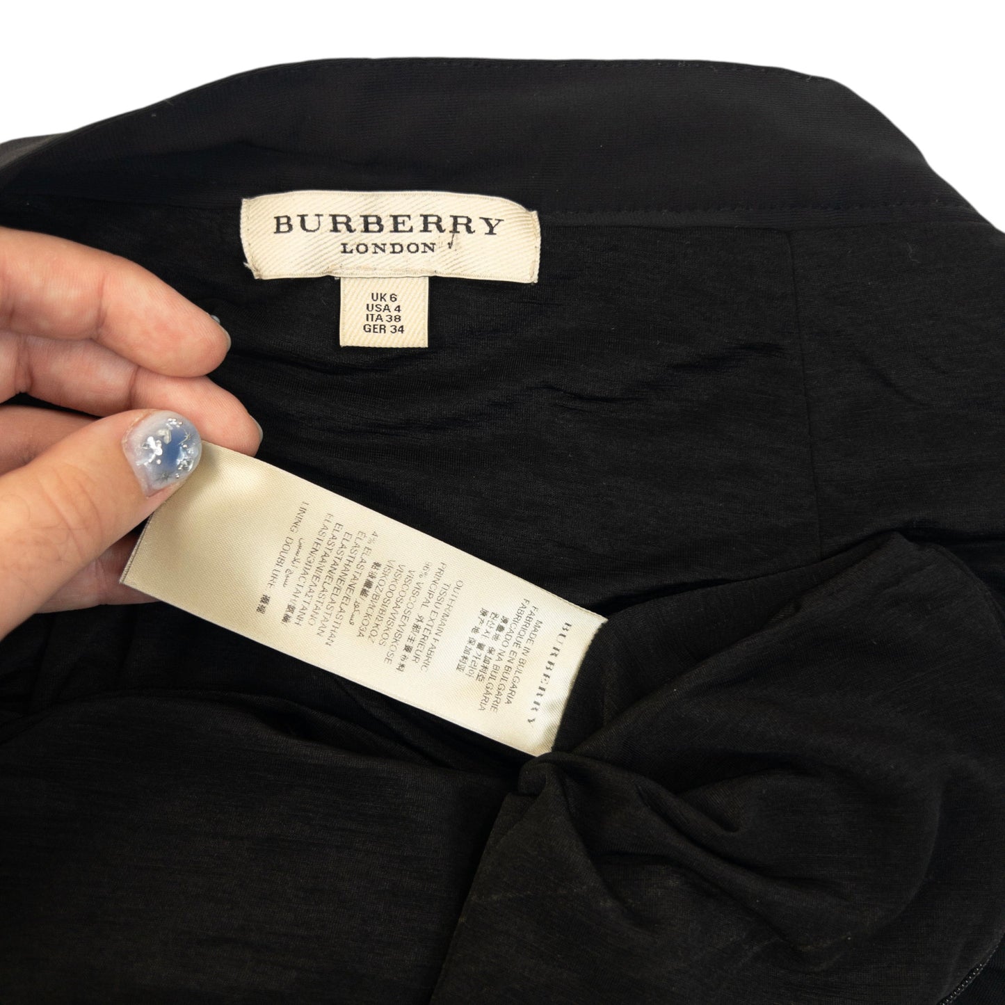 Vintage 2000s Burberry Ruched Pencil Skirt Womens Size W25