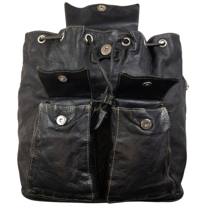 Vintage Jean Paul Gaultier Leather Bucket Backpack