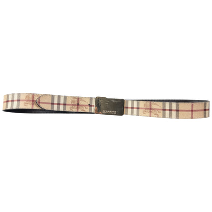 Vintage 2000s Burberry Nova Check Leather Belt Size XL