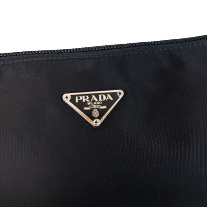 Vintage 2000s Prada Mini Baguette Shoulder Bag in black, photo 5