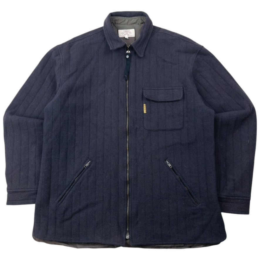 Vintage 90s Armani Jeans Quilted Wool Jacket Size XL