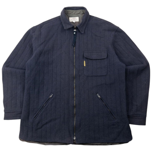 Vintage 90s Armani Jeans Quilted Wool Jacket Size XL