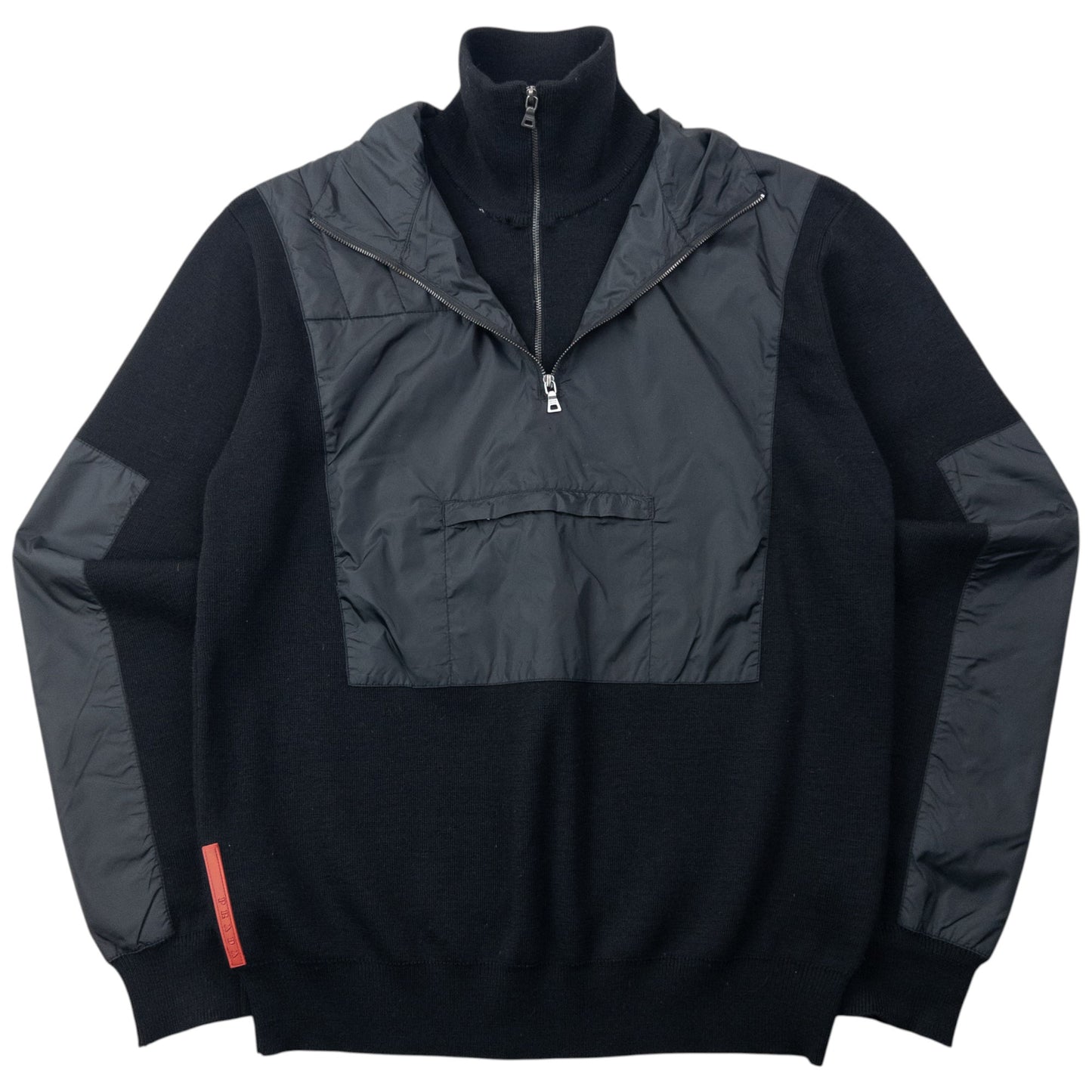 Vintage 2000s Prada Sport Layered Q Zip Jumper Size M