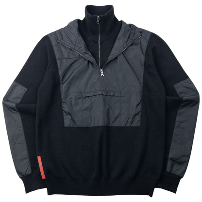 Vintage 2000s Prada Sport Layered Q Zip Jumper Size M