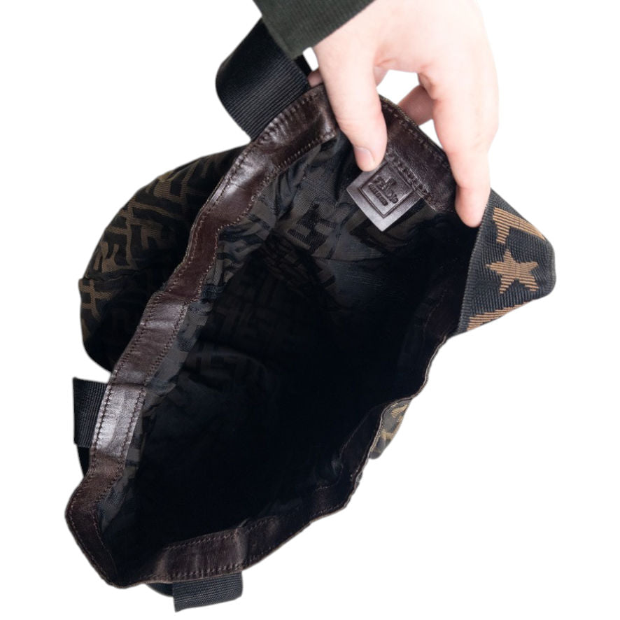 Vintage Fendi Monogram Foldable Shoulder Bag