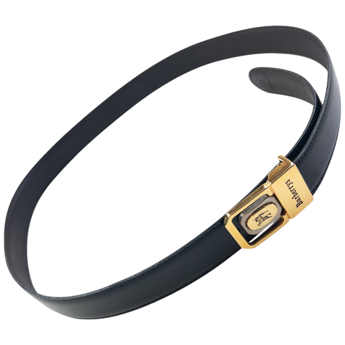 Vintage 90s Burberry Leather Belt Size L