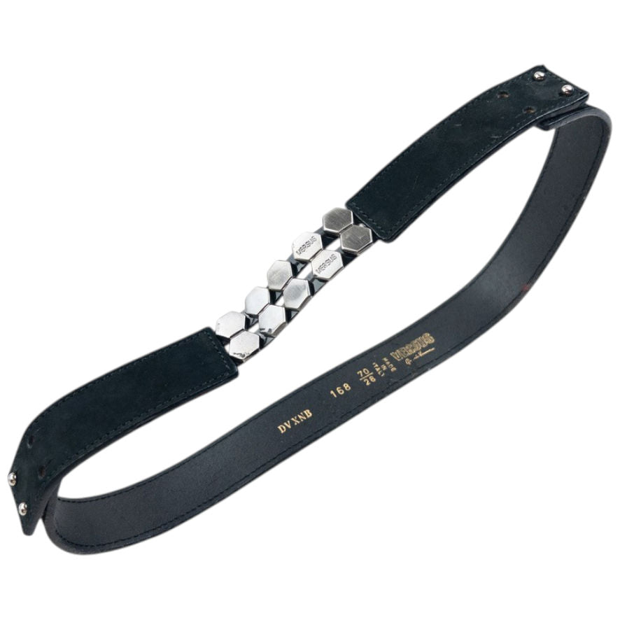 Vintage 90s Versace Versus Leather Belt Size W25