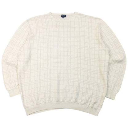 Vintage 2000s Burberry Golf Nova Check Silk Cashmere Jumper Size XXL