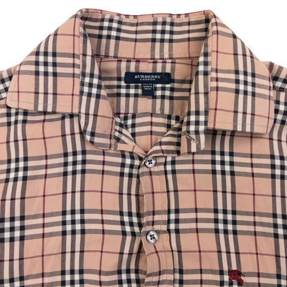 Vintage 2000s Burberry Nova Check Long Sleeve Button Up Shirt Size S