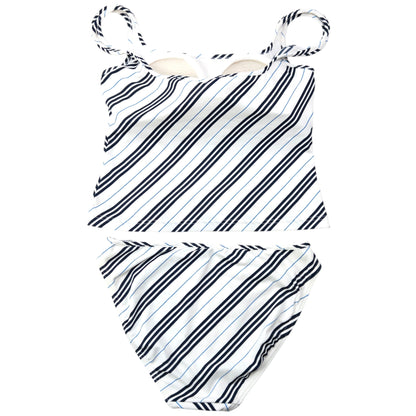 Vintage 2000s Burberry Nova Stripe Tankini Set Womens Size M