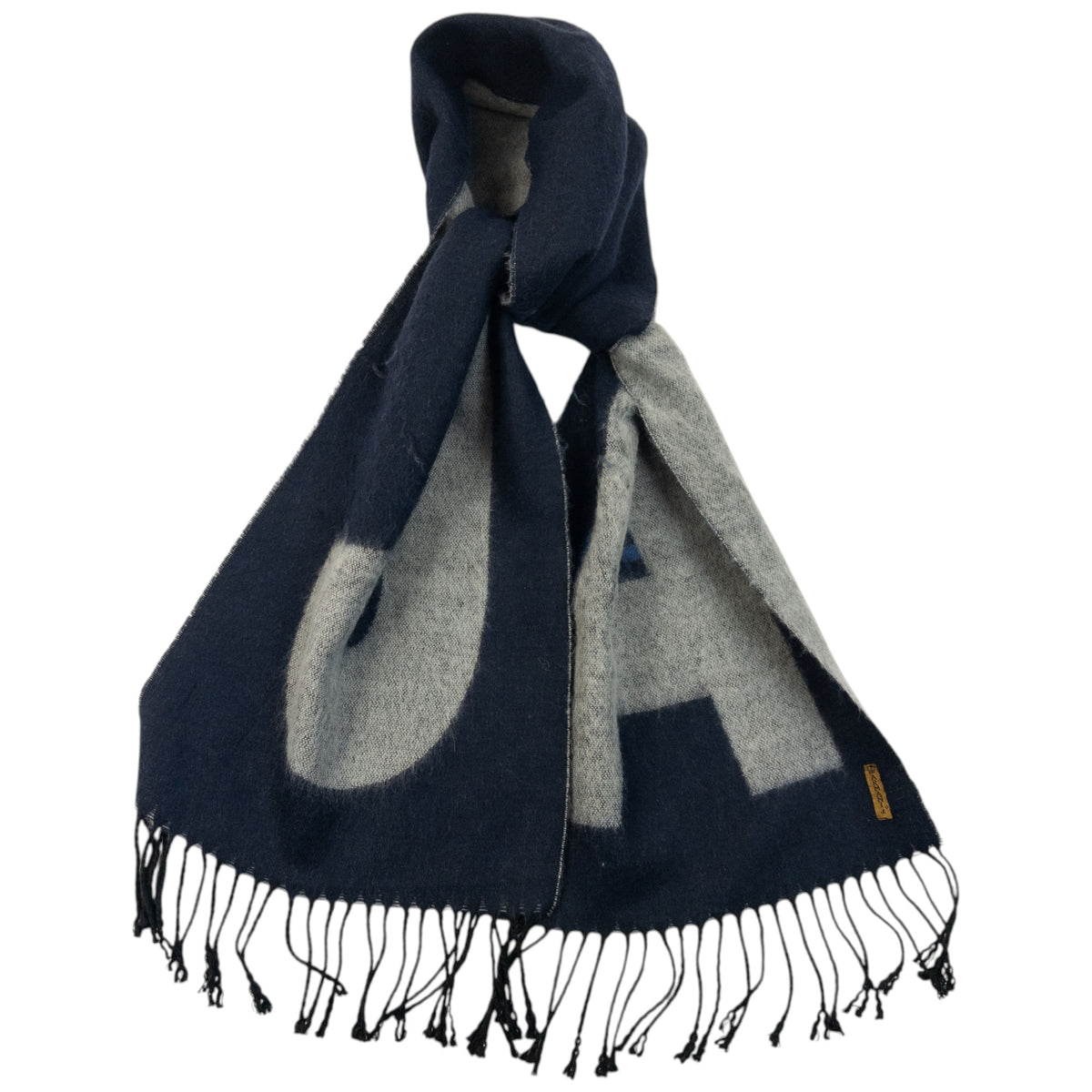 Vintage 2000s Armani Jeans Wool Tassel Scarf