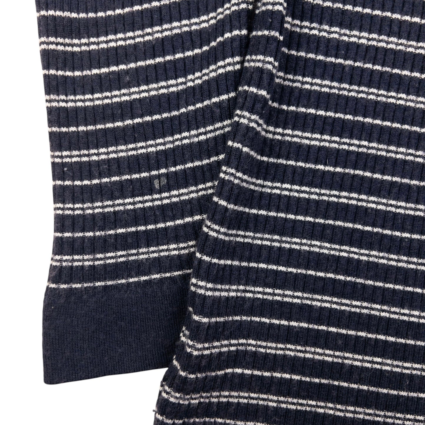 Vintage YSL Yves Saint Laurent Striped Ribbed Turtleneck Jumper Size M