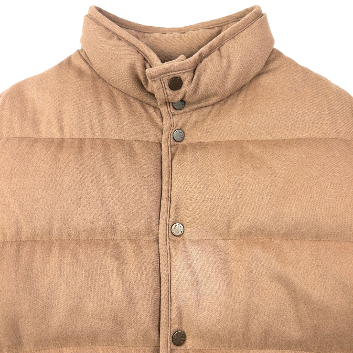 Vintage 90s Moncler Button Up Cashmere Puffer Jacket Size M