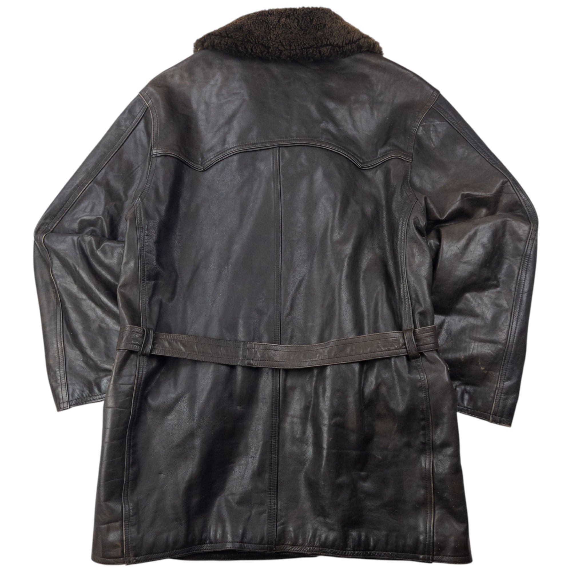 Vintage 80s Marithe + Francois Girbaud Millesimes Belt Waist Leather Jacket Size L