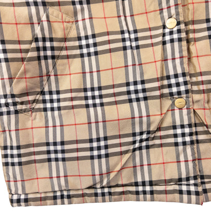 Vintage 90s Burberry Nova Check Quilted Reversible Jacket Size M