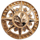 Vintage 90s Dior Gold Sun Pin Broach