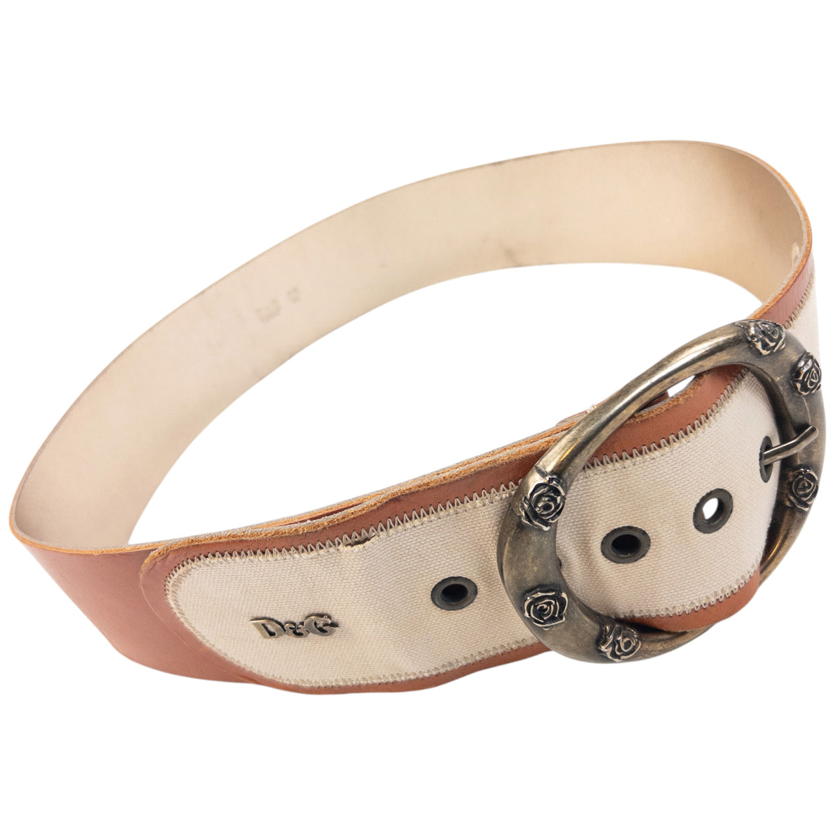 Vintage 2000s Dolce & Gabbana Leather Belt in brown, photo 3