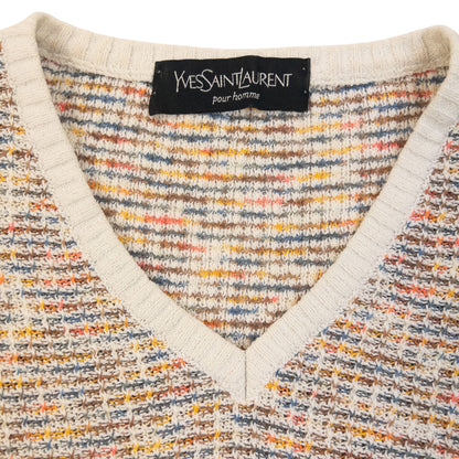 Vintage 90s YSL Yves Saint Laurent Knit Sweater Vest Size M