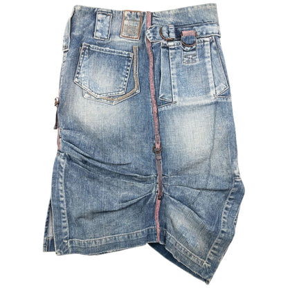 Vintage Marithe + Francois Girbaud Asymmetric Denim Skirt Womens Size W26
