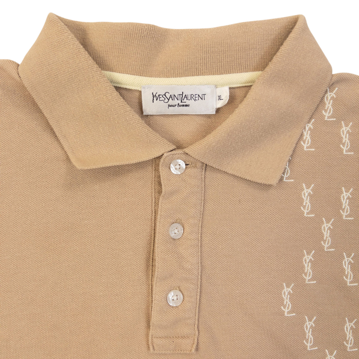 Vintage 2000s YSL Yves Saint Laurent Embroidered Polo Shirt Size M