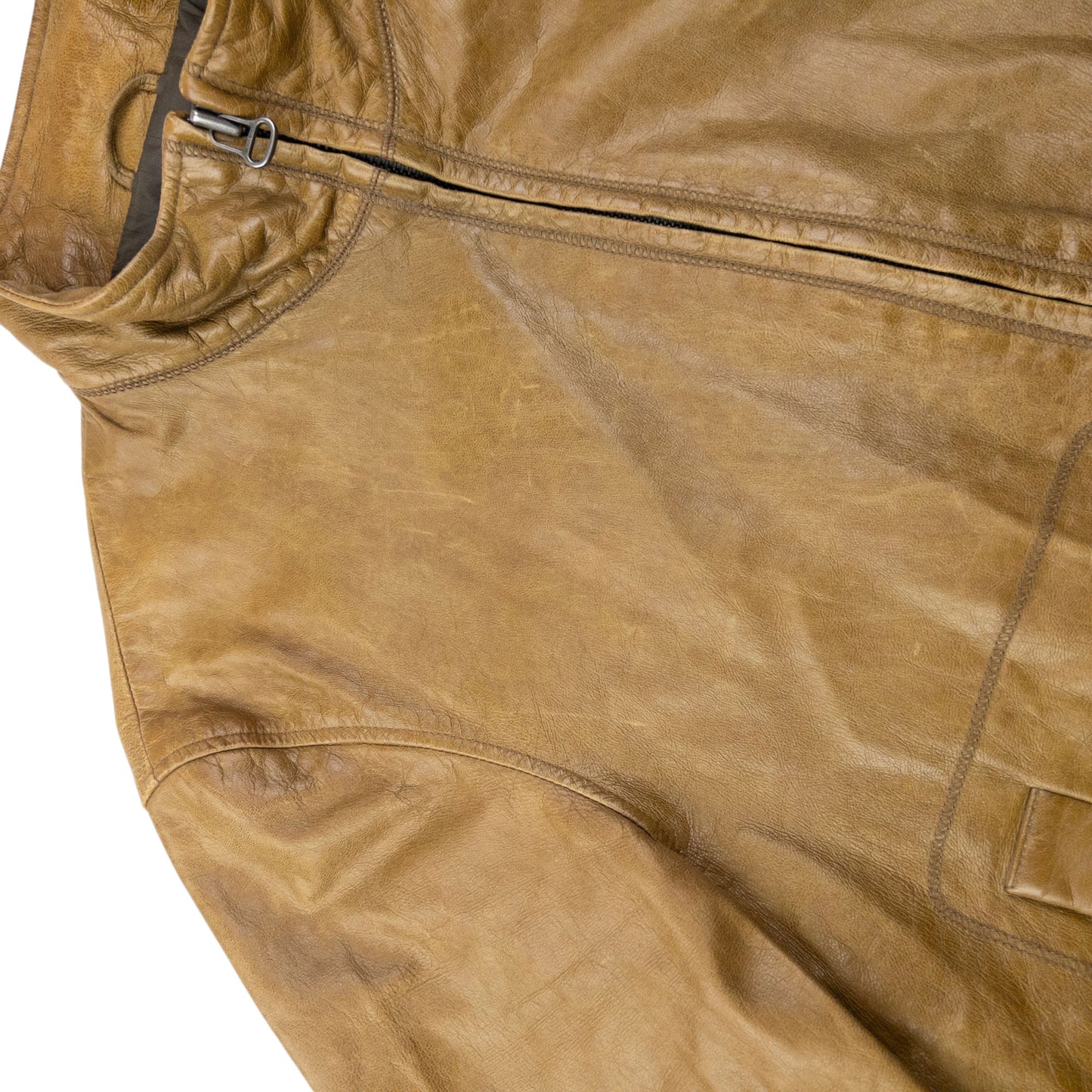 Vintage 2000s Hugo Boss Zip Up Leather Jacket Size S