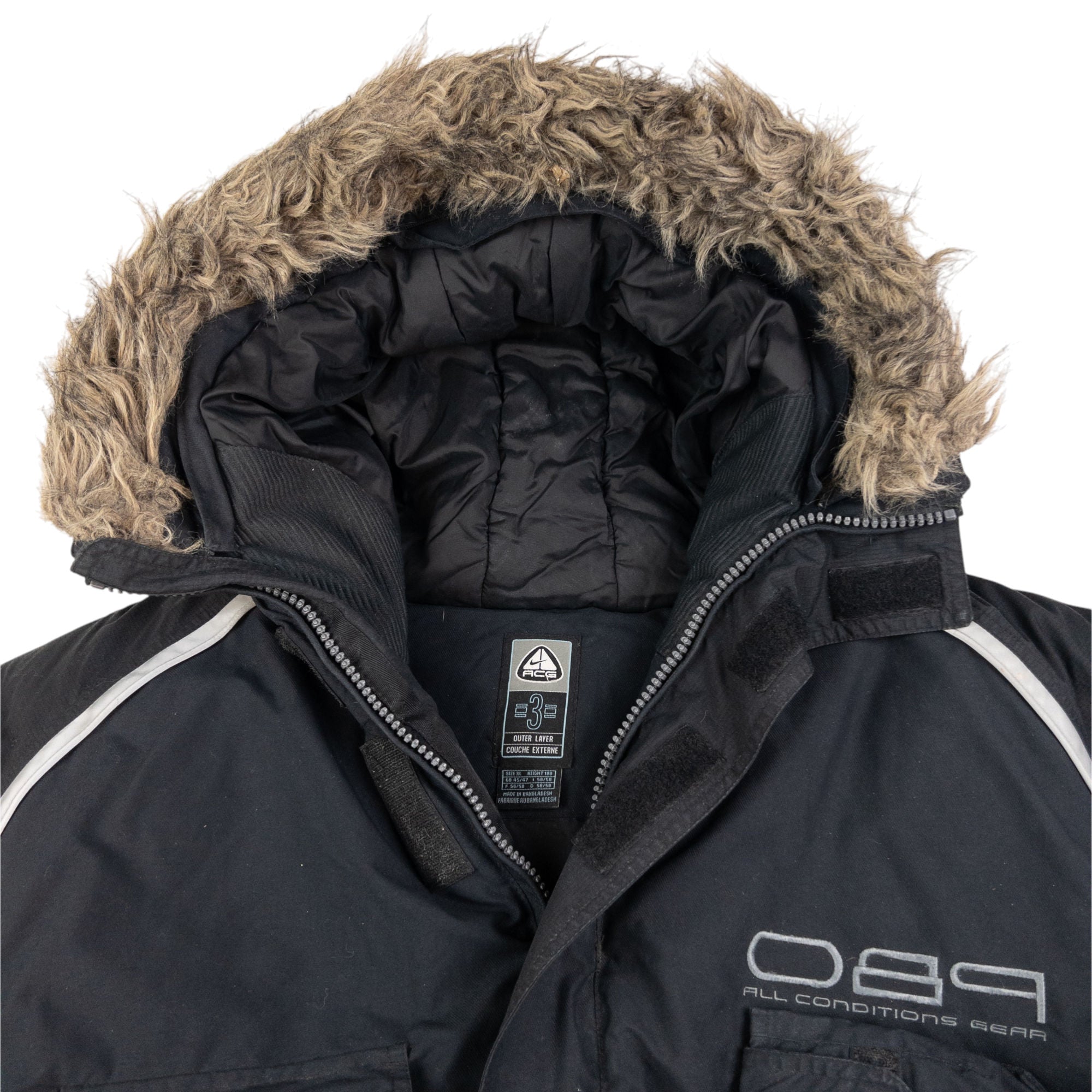 Vintage Nike ACG 089 Fur-Hood Cargo Jacket Size XL