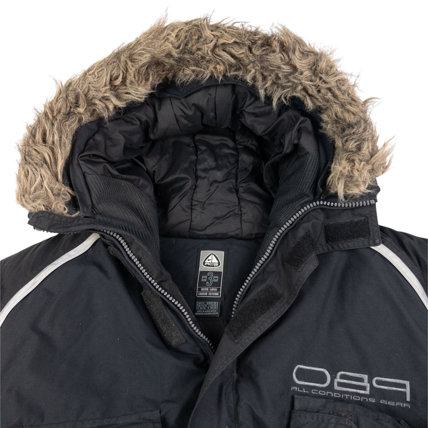 Vintage Nike ACG 089 Fur-Hood Cargo Jacket Size XL