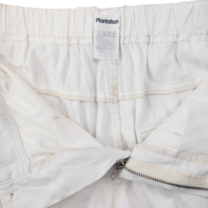 Vintage 90s Plantation By Issey Miyake Cropped Linen Trousers Size W32