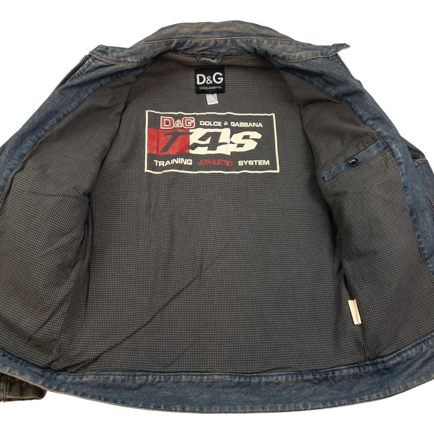 Vintage Dolce & Gabbana Zip Up Denim Jacket Size M