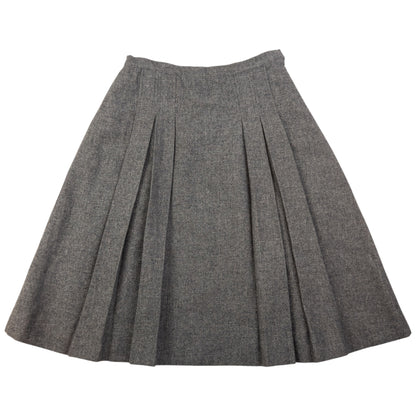 Vintage Burberry Irish Tweed Pleated Wool Skirt Womens Size W24