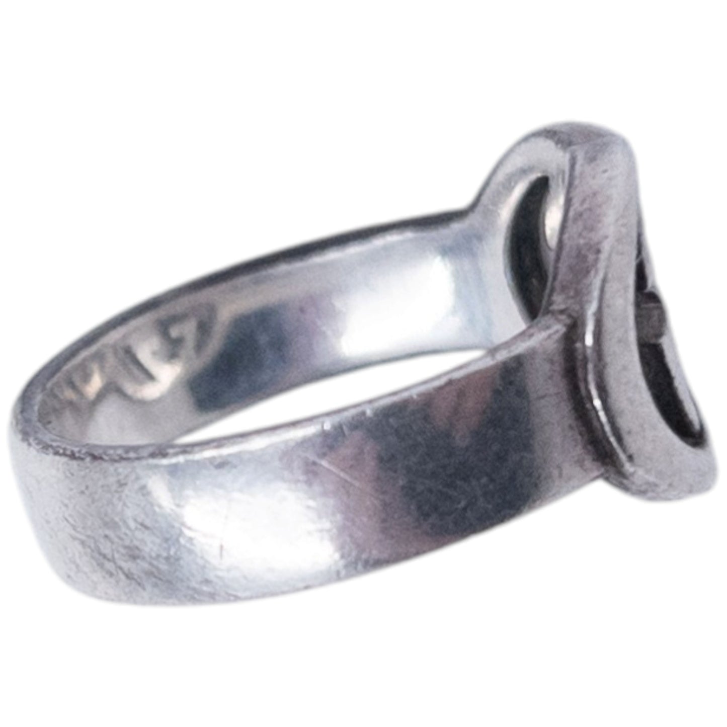 Vintage 2000s Gucci Silver Logo Ring