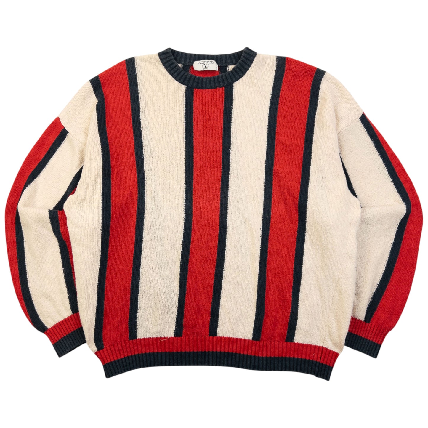 Vintage 90s Valentino Striped Jumper Size M