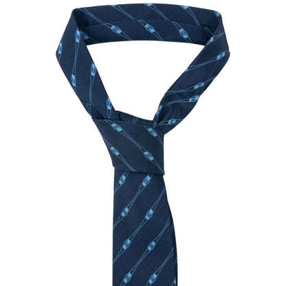 Vintage 90s Gucci Striped Monogram Silk Tie