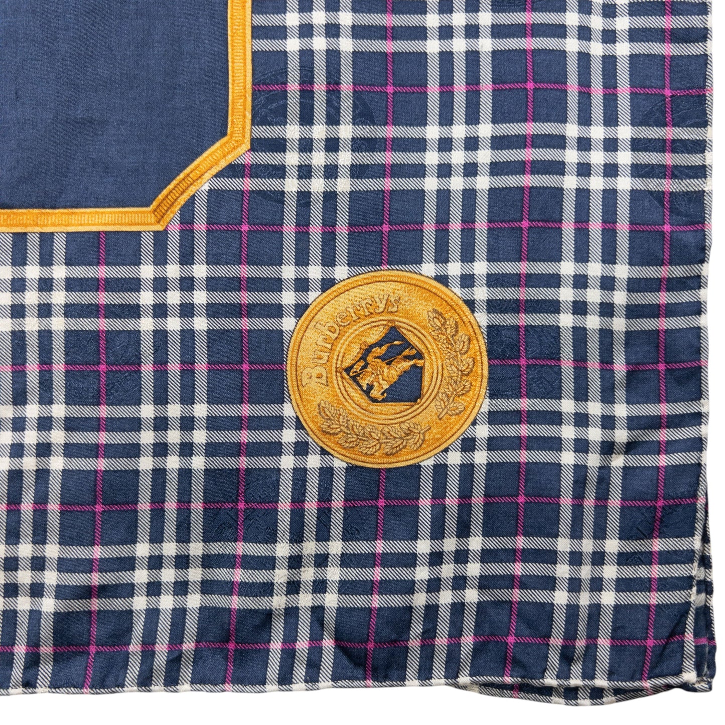 Vintage 90s Burberry Nova Check Silk Scarf