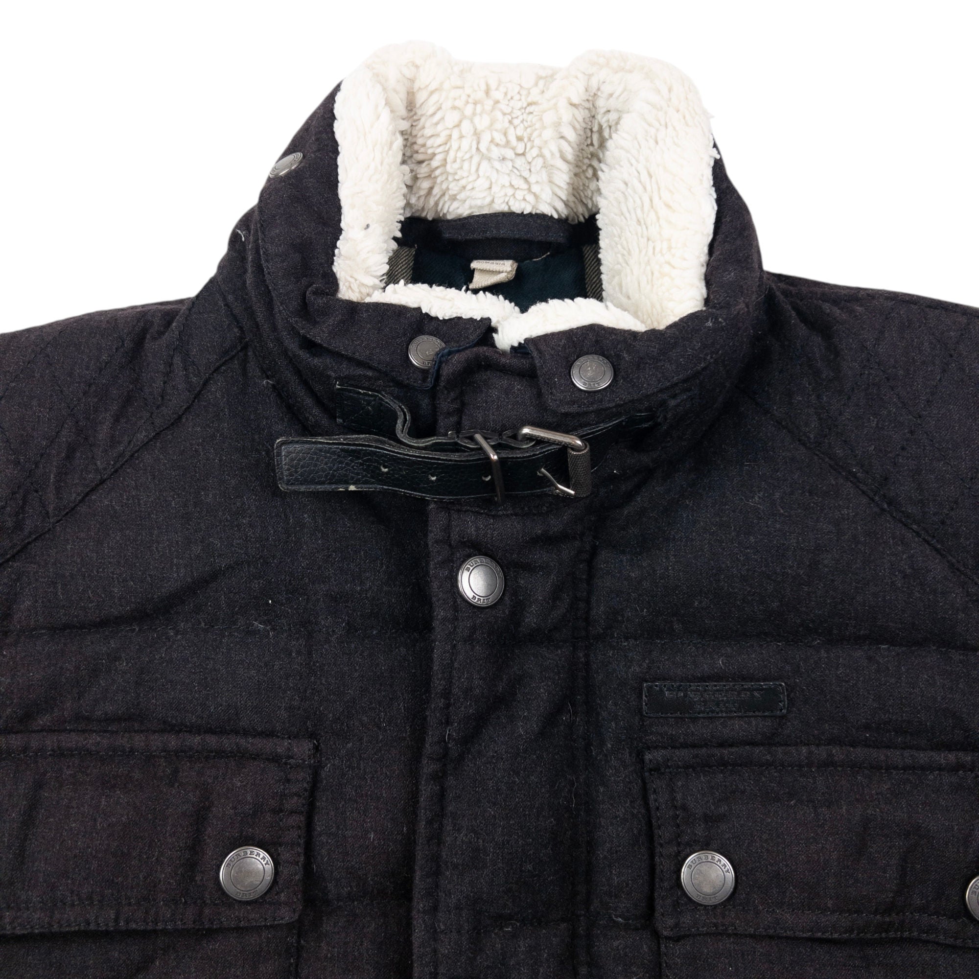 Burberry Brit Fleece Collar Padded Jacket Size S