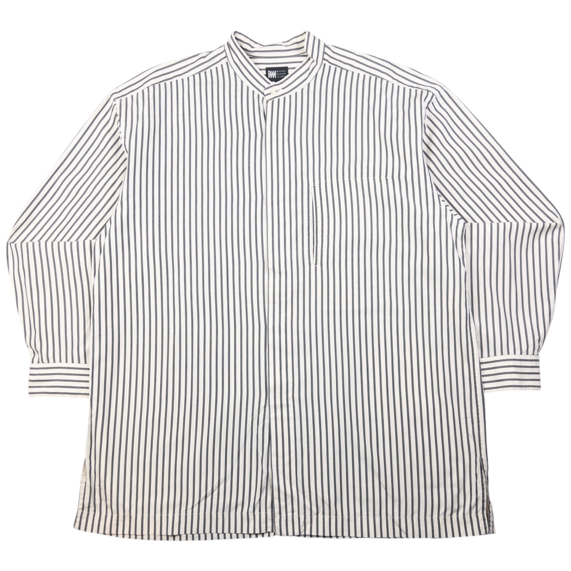 Vintage Issey Miyake Striped Long Sleeve Button Up Shirt Size L