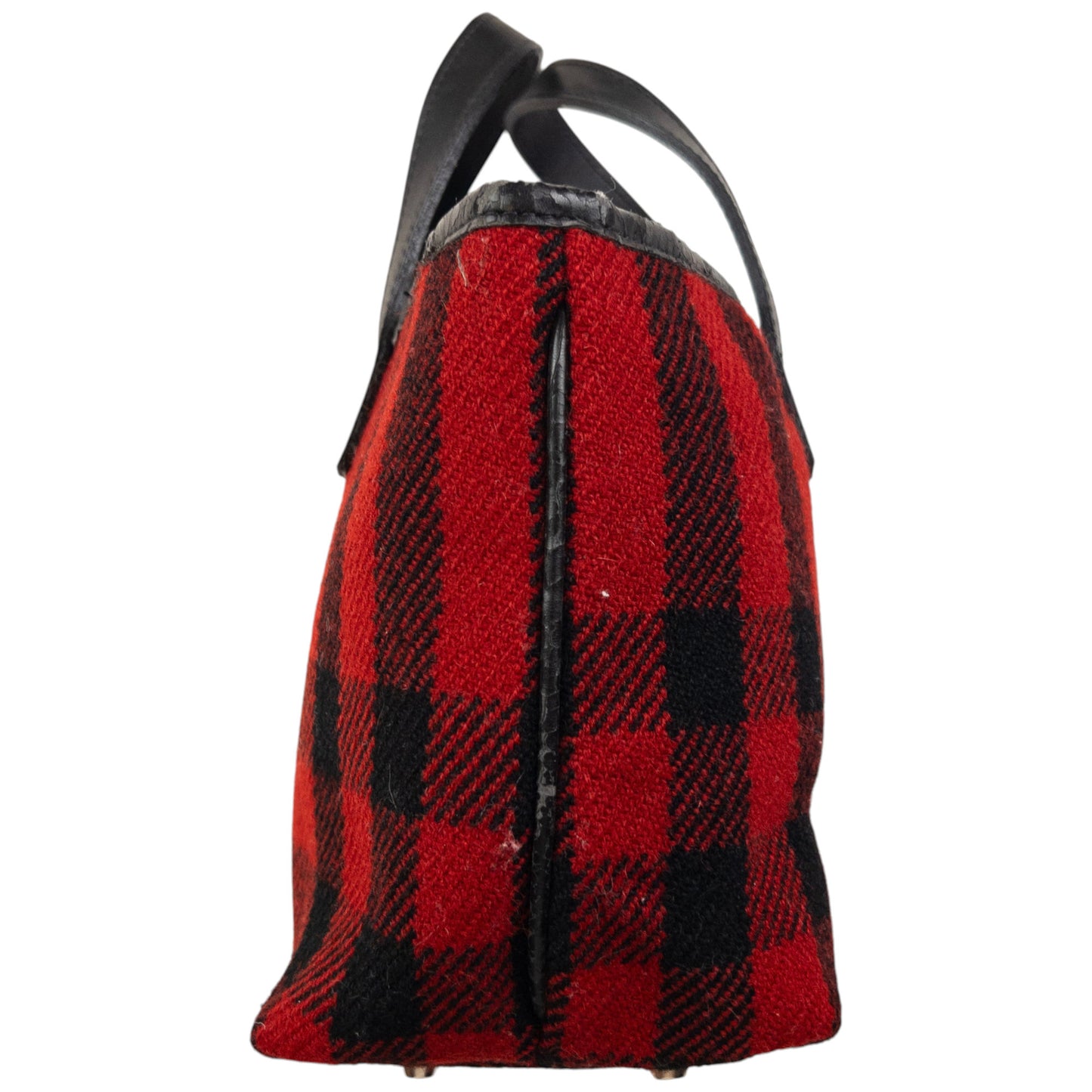 Vintage Burberry Nova Check Wool Shoulder Bag
