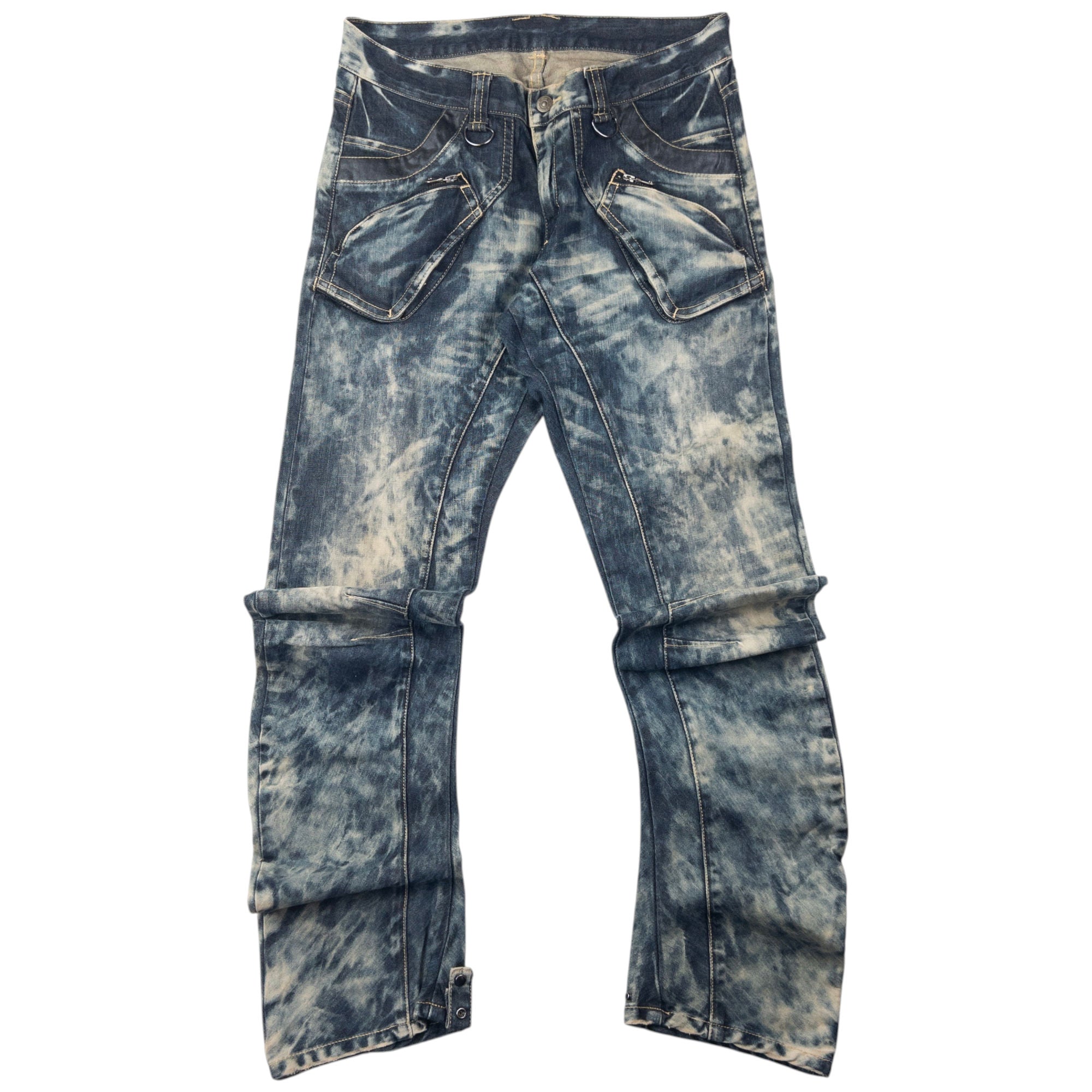 Vintage PPFM Curved Stacked Leg Denim Jeans Size W33