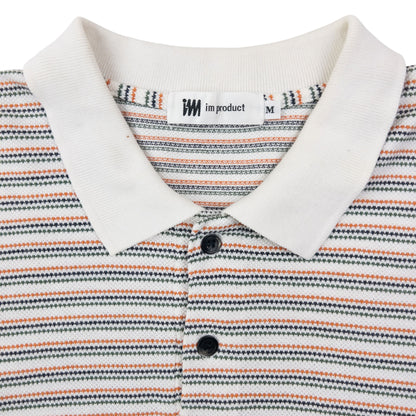 Vintage 90s Issey Miyake Striped Polo Shirt Size M