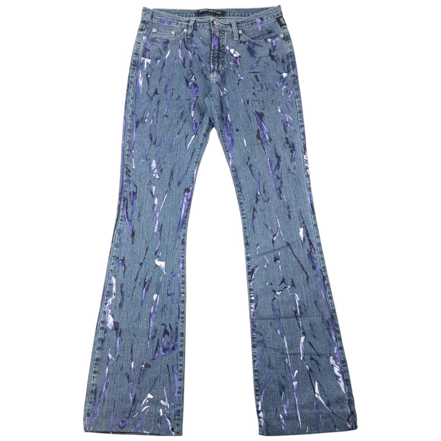 Vintage 2000s Versace Jeans Couture Painted Denim Jeans Womens Size W30