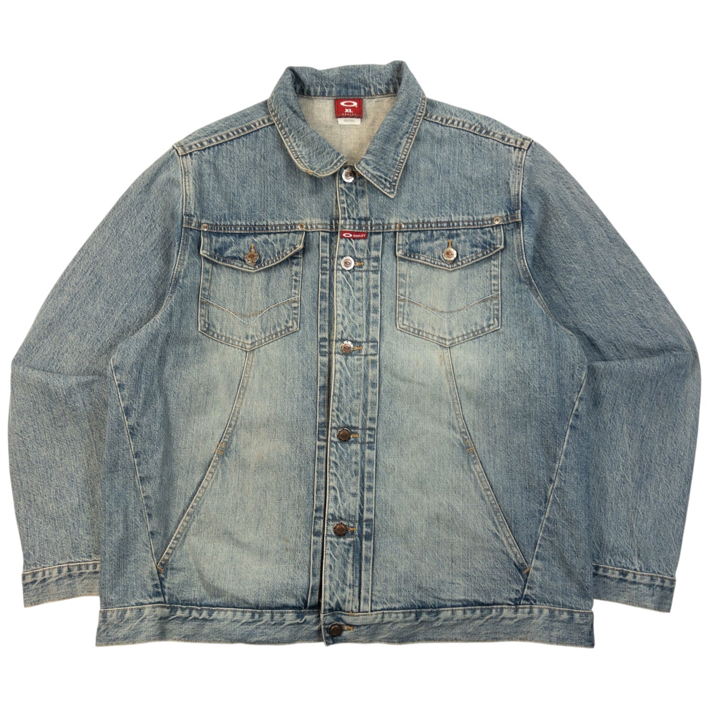 Vintage 90s Oakley Button Up Denim Jacket Size XL