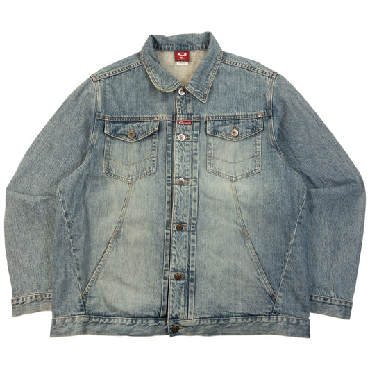 Vintage 90s Oakley Button Up Denim Jacket Size XL