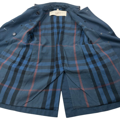 Vintage Burberry Brit Nova Check Lined Belt Waist Trench Jacket Womens Size S