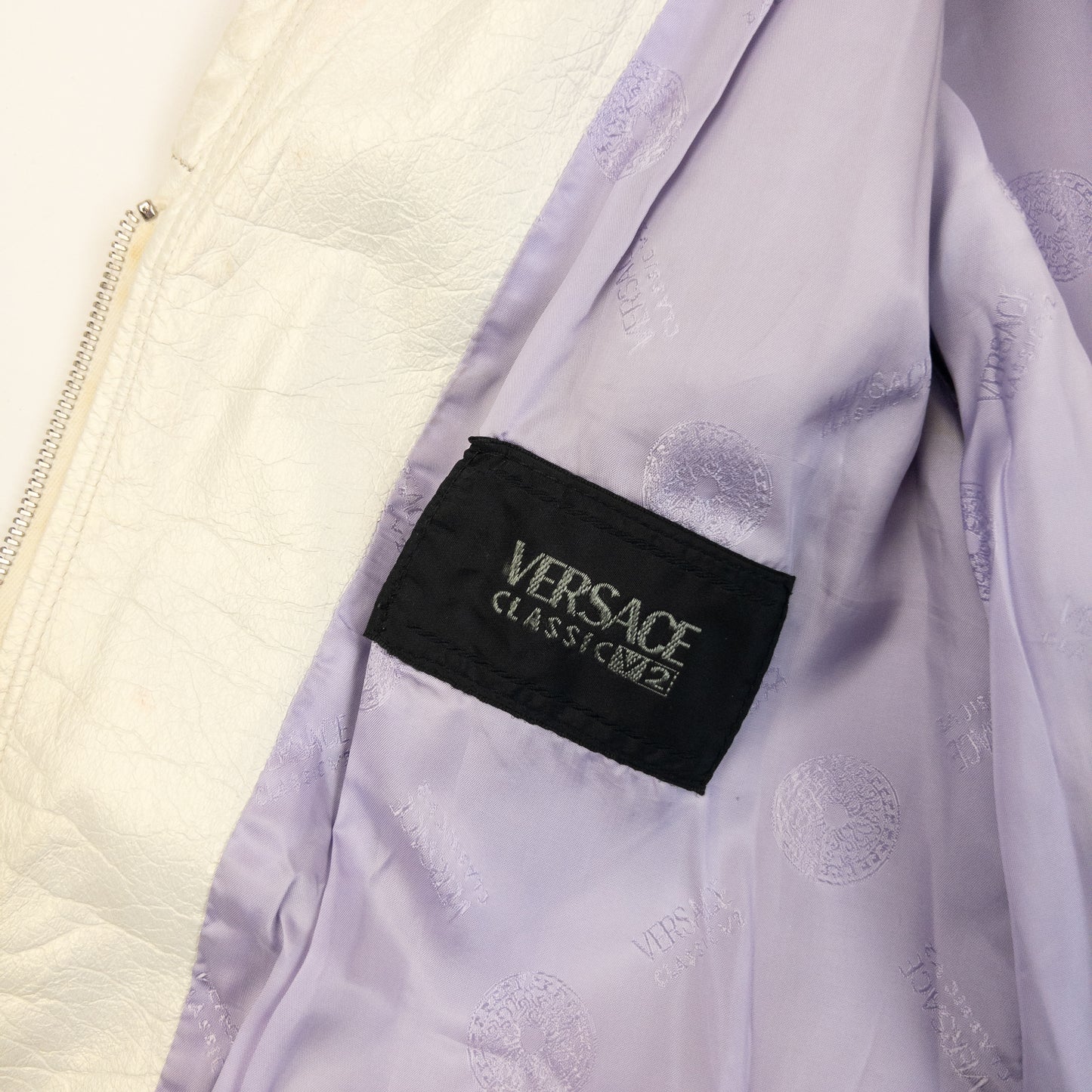Vintage 2000s Versace Classic V2 Iridescent Leather Jacket Womens Size M