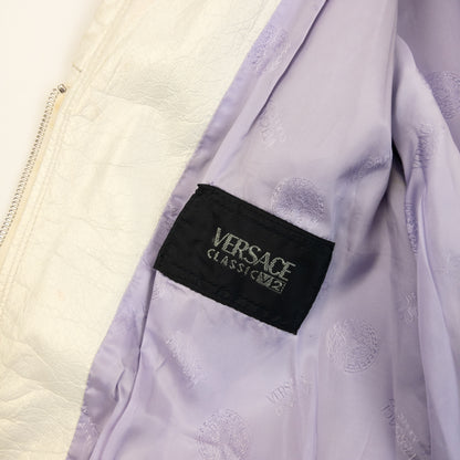 Vintage 2000s Versace Classic V2 Iridescent Leather Jacket Womens Size M