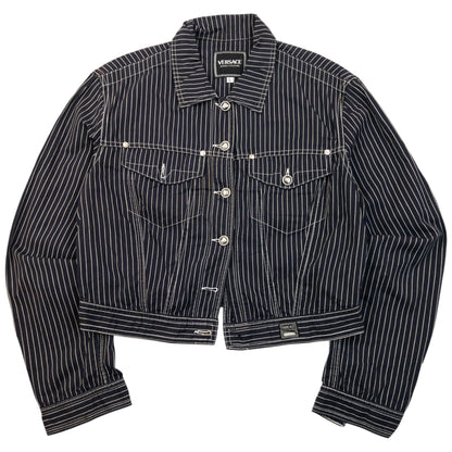 Vintage 2000s Versace Jeans Couture Striped Jacket Womens Size L