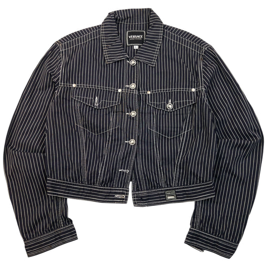 Vintage 2000s Versace Jeans Couture Striped Jacket Womens Size L
