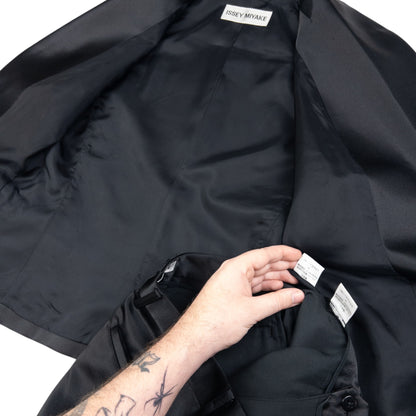 Vintage Issey Miyake Satin Jacket & Cropped Trousers Set Womens Size S