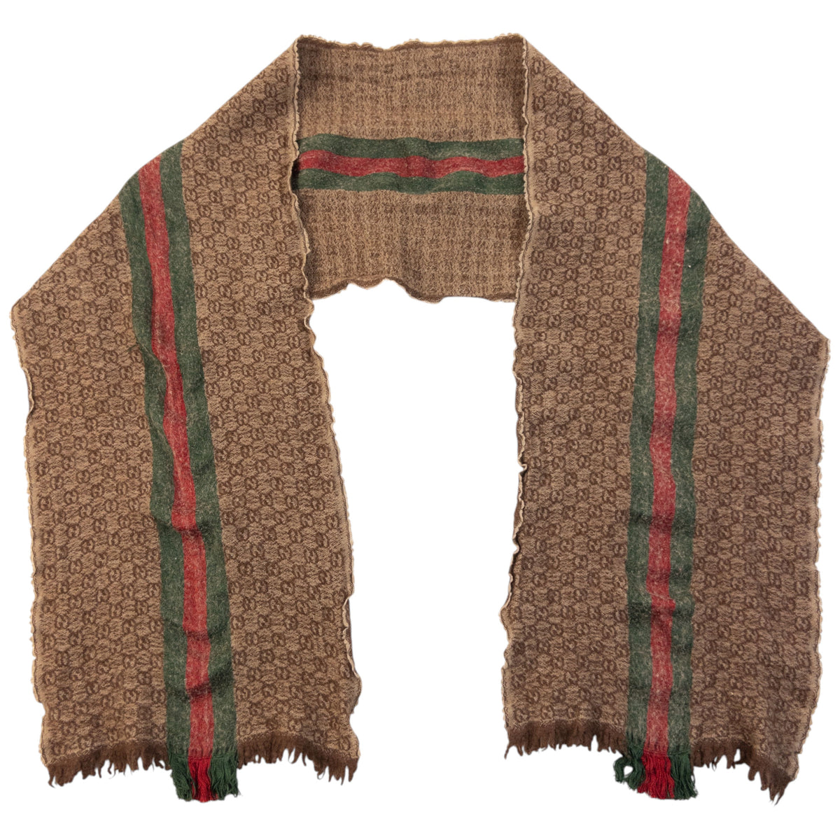 Vintage 2000s Gucci Monogram Wool Scarf
